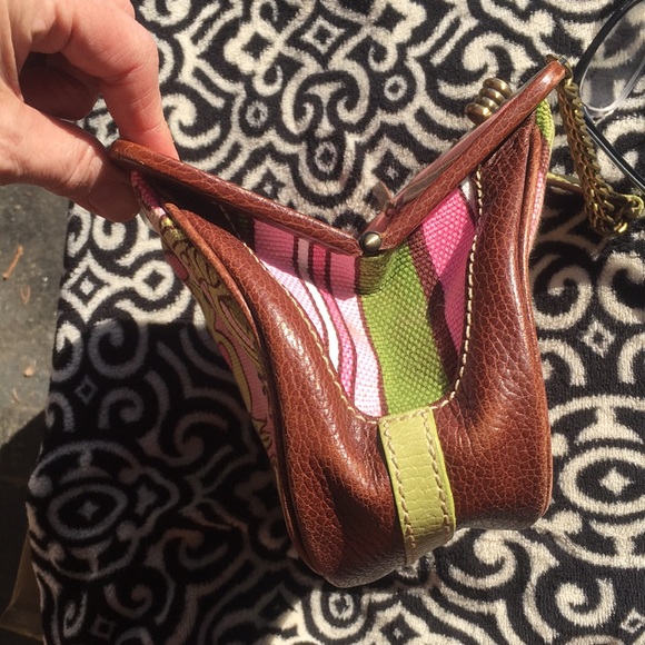 Isabella Fiore Pink brown lime Floral Bag - Picture 8 of 15